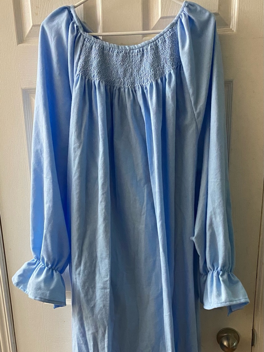 Smocked Flannel Nightgown